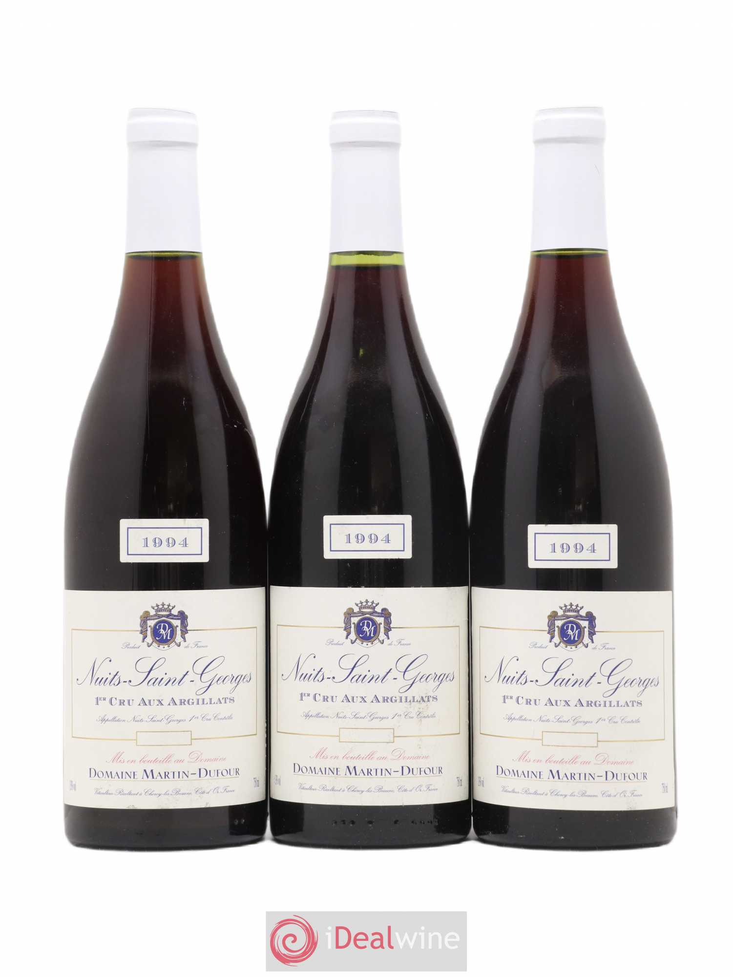 Nuits-Saint-Georges 1er Cru Aux Argilats Martin Dufour 1994 - Posten von 3 Flaschen - 0