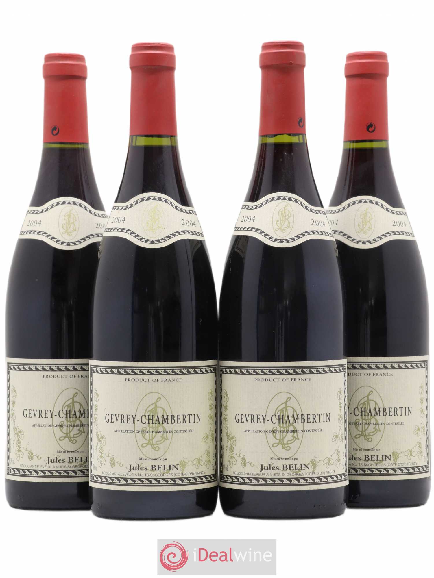 Gevrey-Chambertin Jules Belin 2004 - Posten von 4 Flaschen - 0