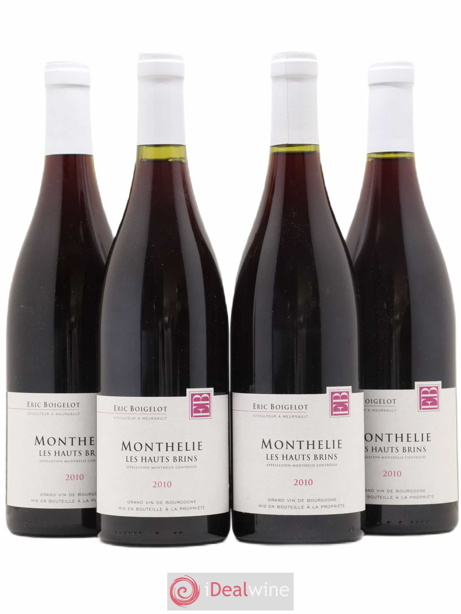 Monthélie Les Hauts Brins Eric Boigelot 2010 - Lot de 4 bouteilles - 0