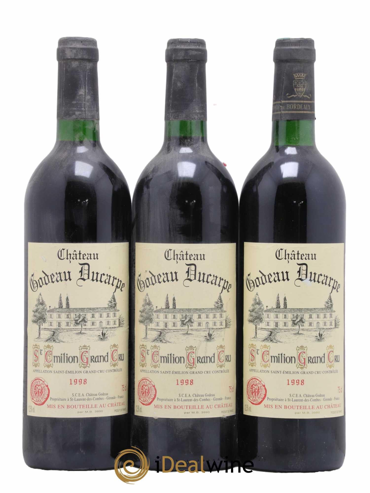 Saint-Émilion Grand Cru Château Godeau Ducarpe 1998 - Lot de 6 bouteilles - 2