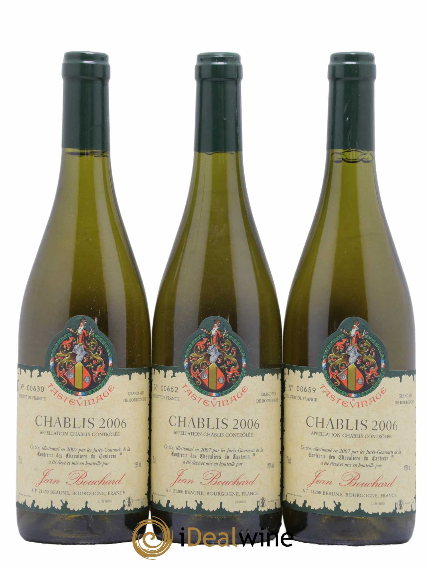 Chablis Tastevinage Domaine Jean Bouchard 2006 - Lot de 3 bouteilles - 0