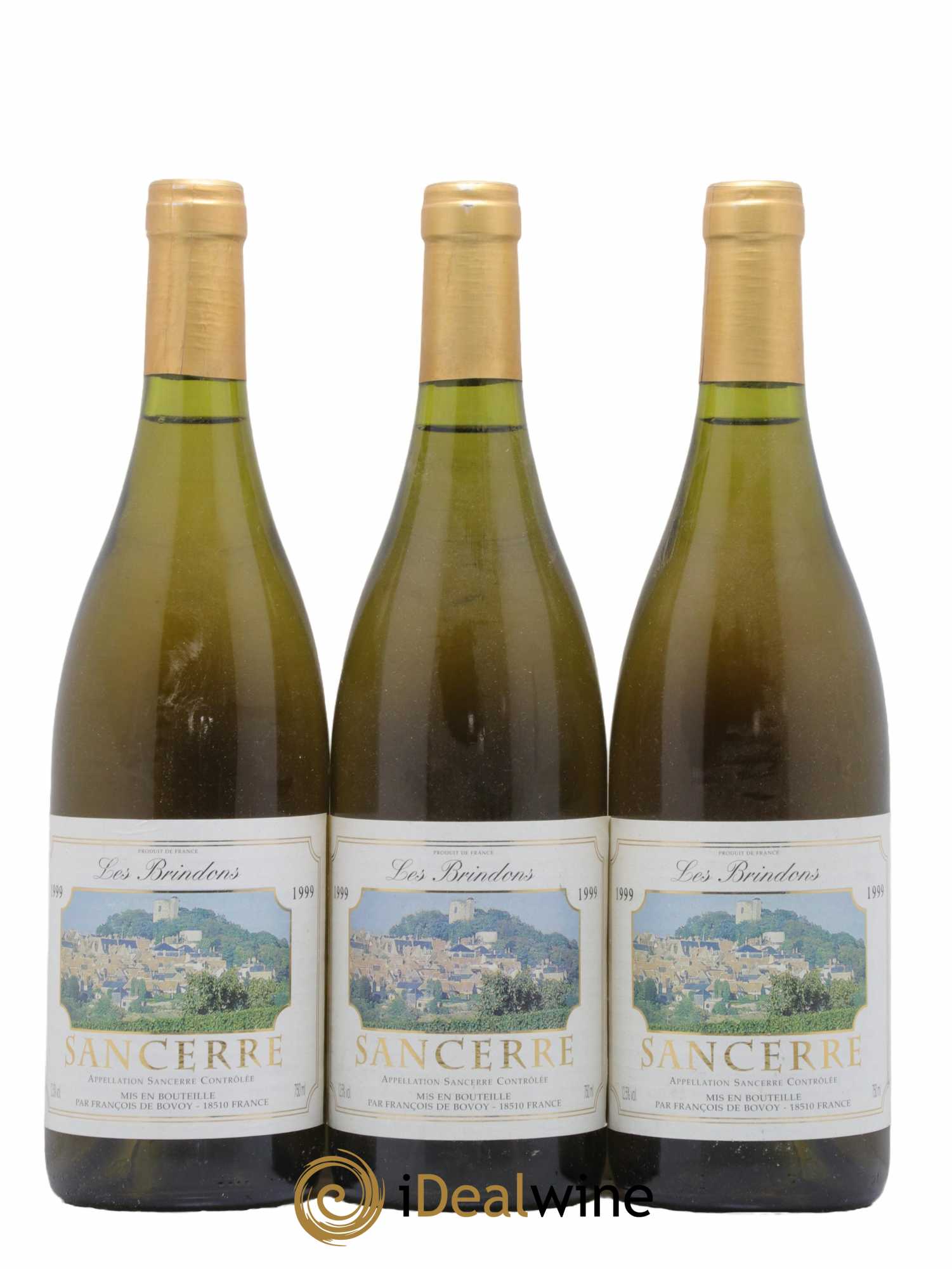 Sancerre Les Brindons Francois De Bovoy 1999 - Lot de 3 bouteilles - 0