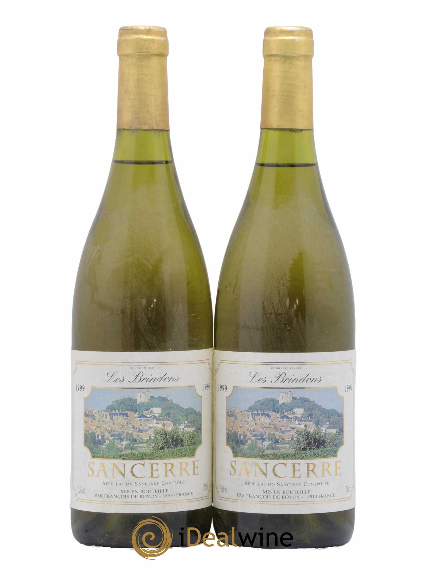 Sancerre Les Brindons Francois De Bovoy 1999 - Lot de 2 bouteilles - 0