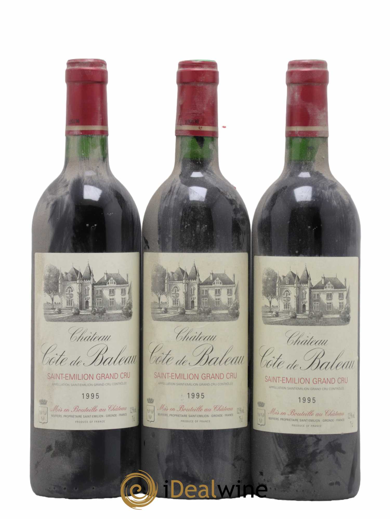 Château Côte de Baleau Grand Cru Classé 1995 - Lot de 6 bouteilles - 1