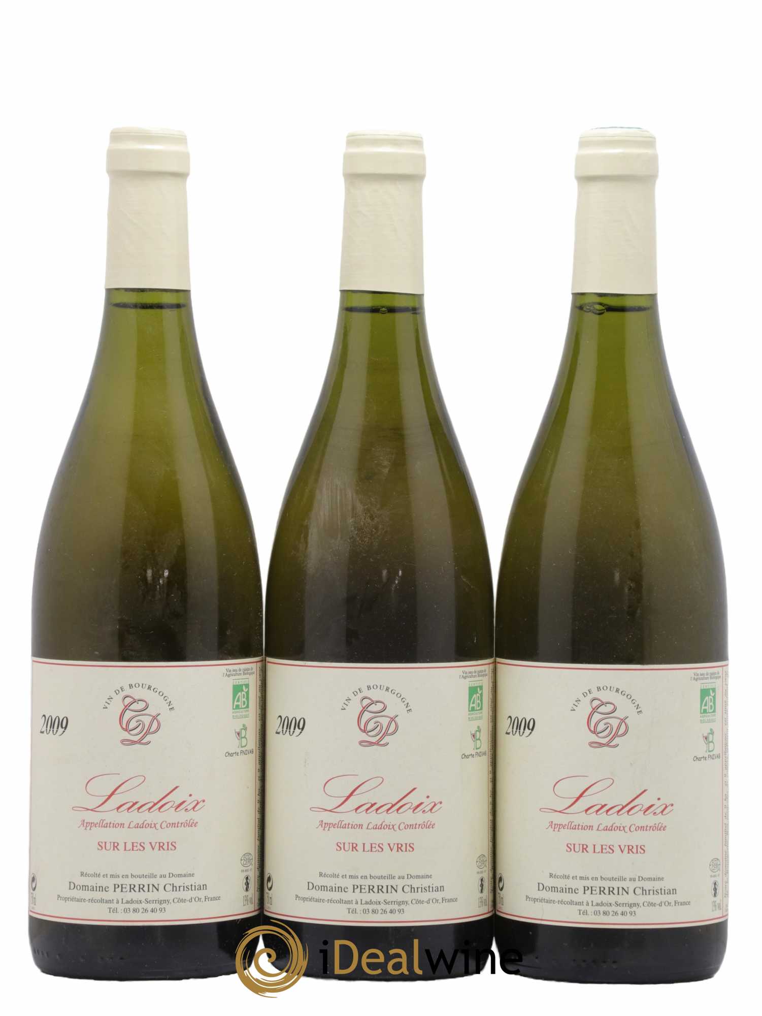 Ladoix Sur Les Vris Christian Perrin 2009 - Lot de 3 bouteilles - 0