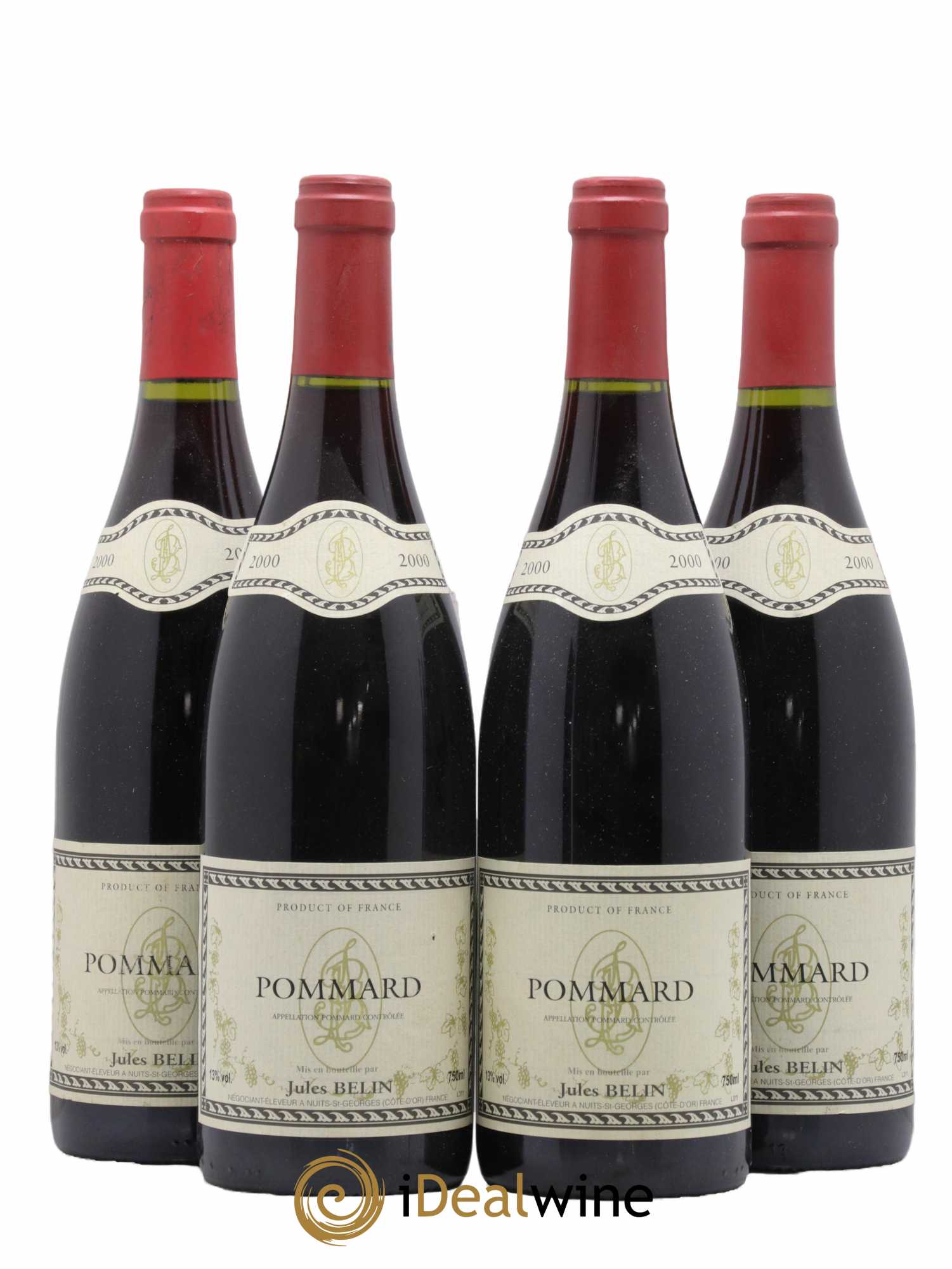 Pommard Domaine Jules Belin 2000 - Lot de 4 bouteilles - 0