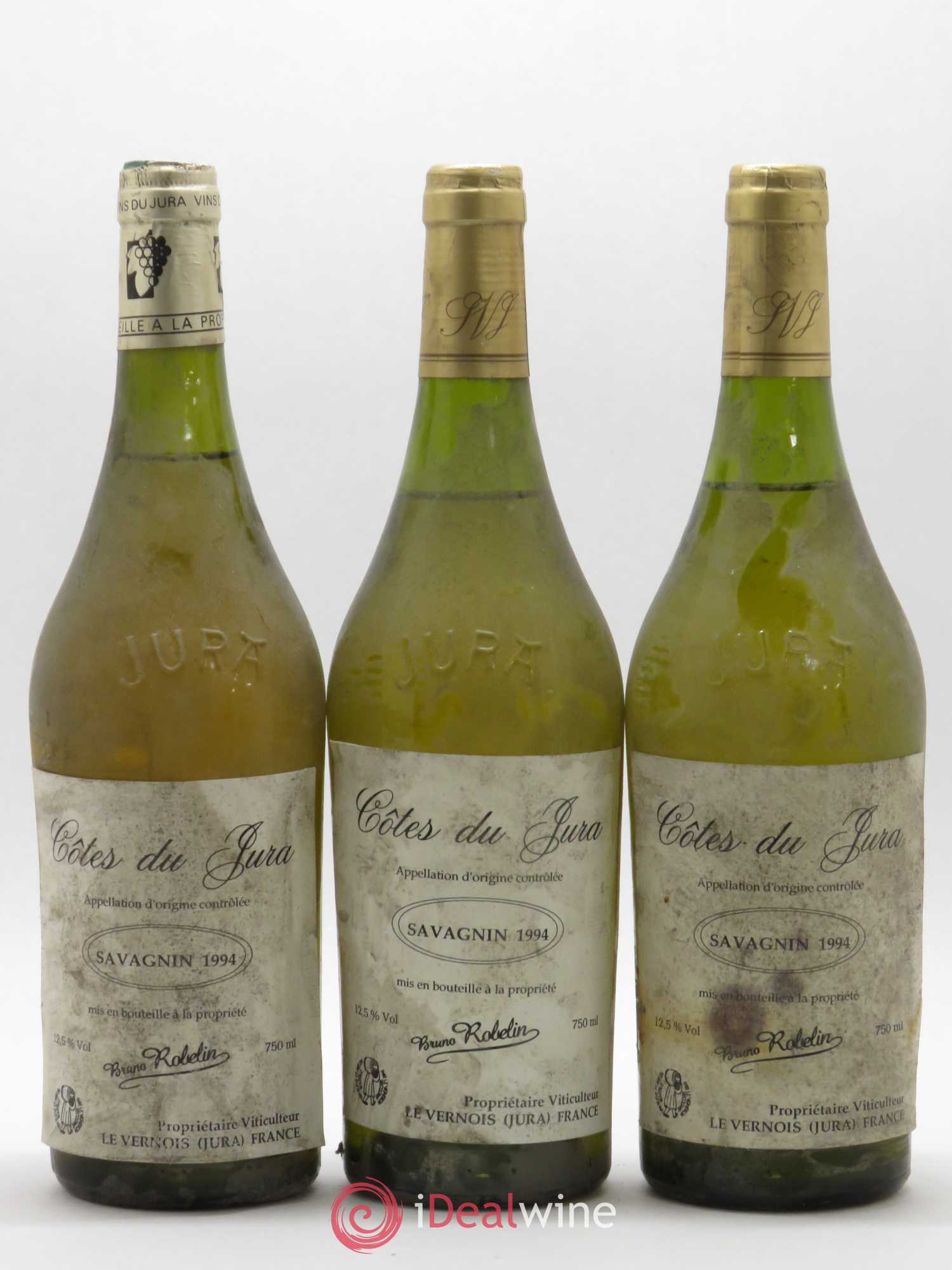 Côtes du Jura Savagnin Bruno Roblin 1994 - Lot de 3 bouteilles - 0