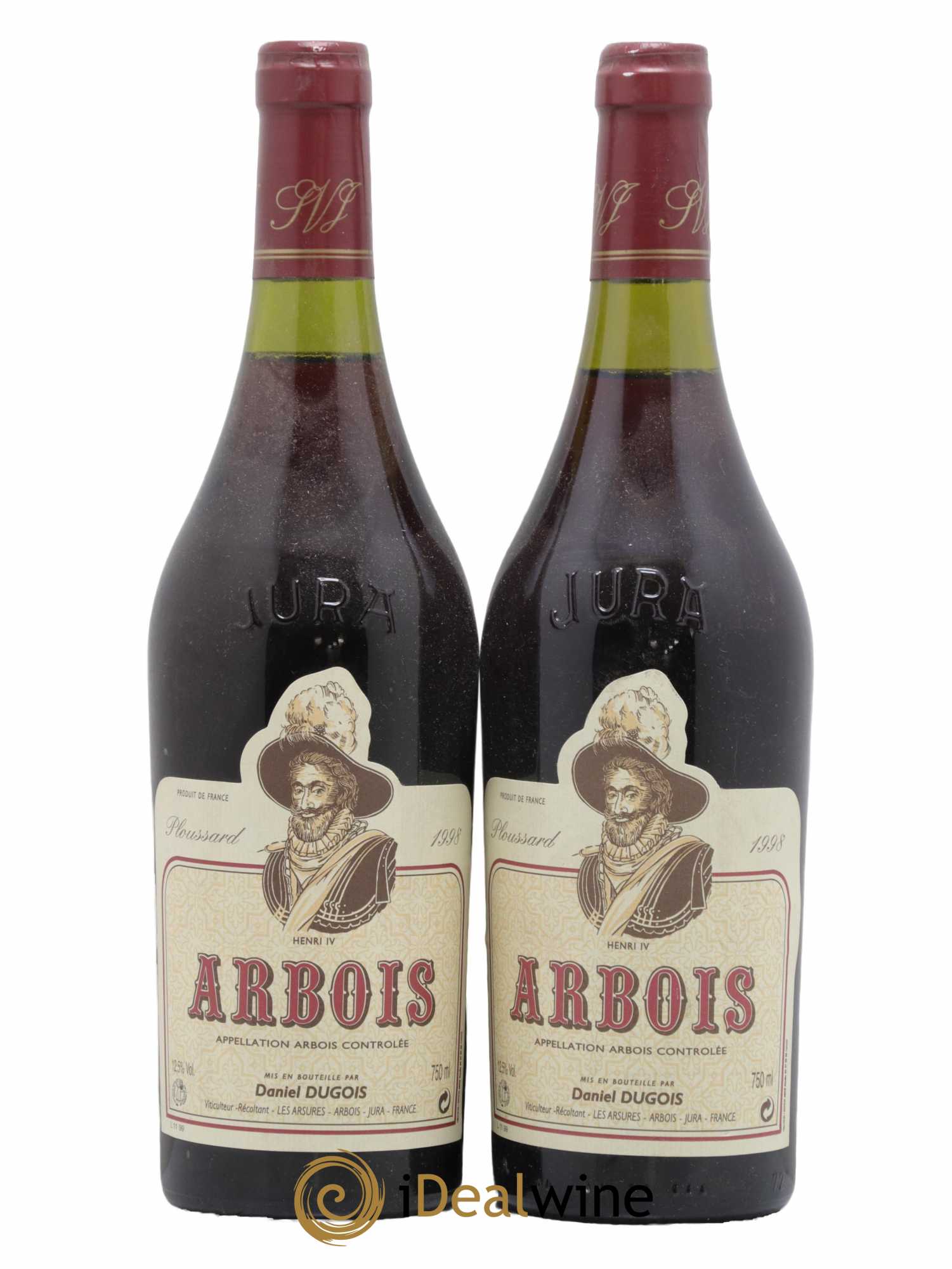 Arbois Ploussard Daniel Dugois 1998 - Lot de 2 bouteilles - 0