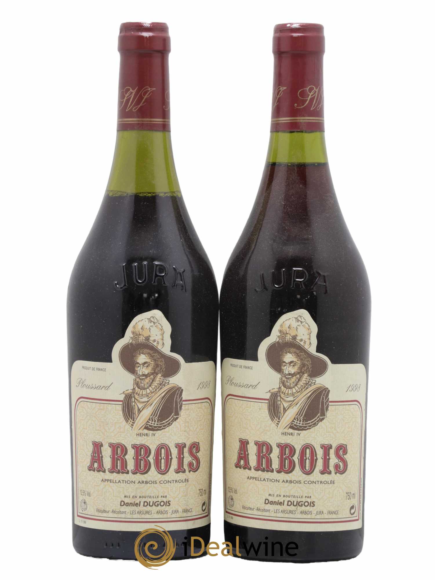 Arbois Ploussard Daniel Dugois 1998 - Lot de 2 bouteilles - 0