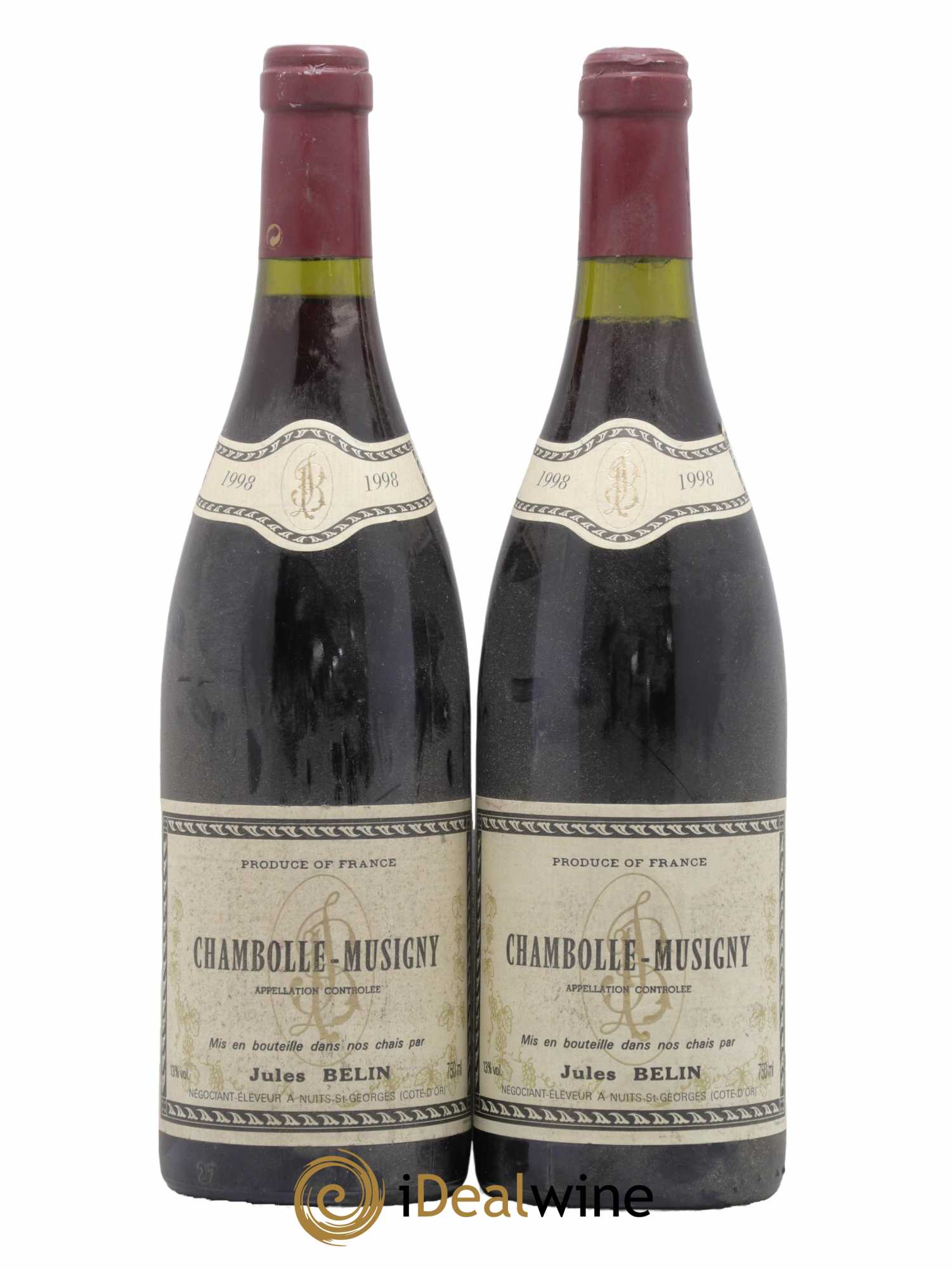 Chambolle-Musigny Domaine Jules Belin 1998 - Lot de 2 bouteilles - 0