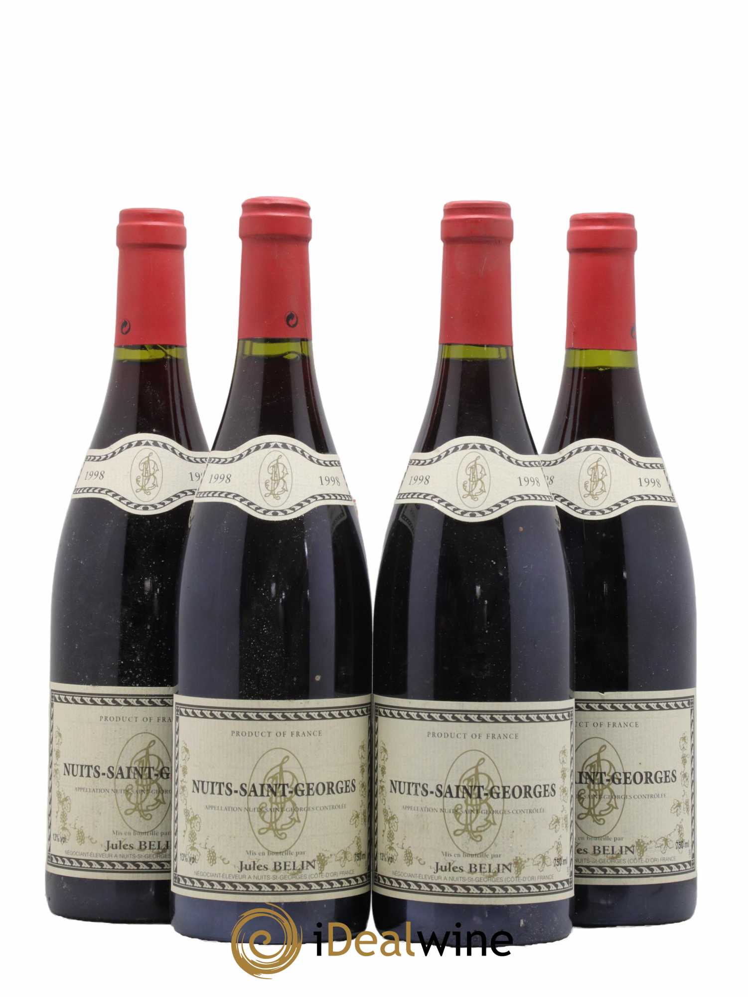 Nuits-Saint-Georges Domaine Jules Belin 1998 - Lot de 4 bouteilles - 0
