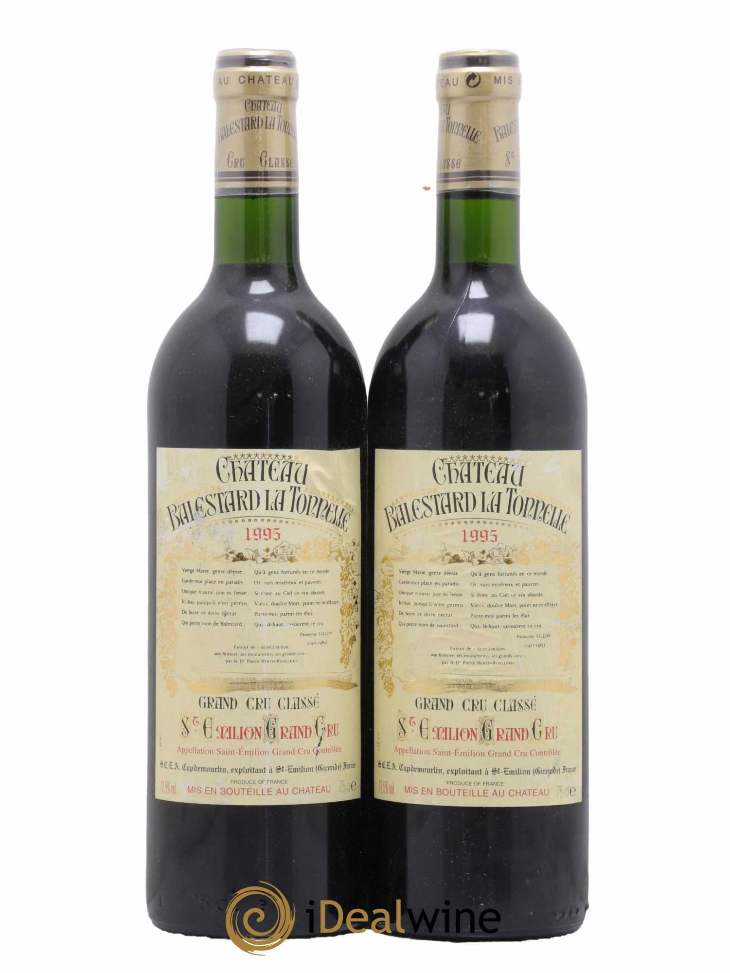 Château Balestard la Tonnelle Grand Cru Classé 1995 - Lot de 2 bouteilles - 0