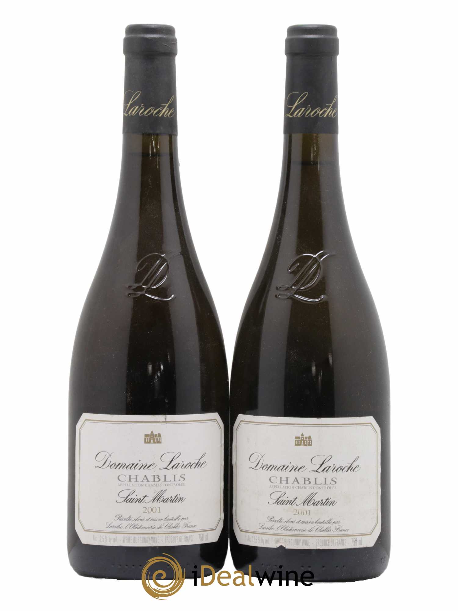 Chablis Saint Martin Domaine Laroche 2001 - Lot de 2 bouteilles - 0