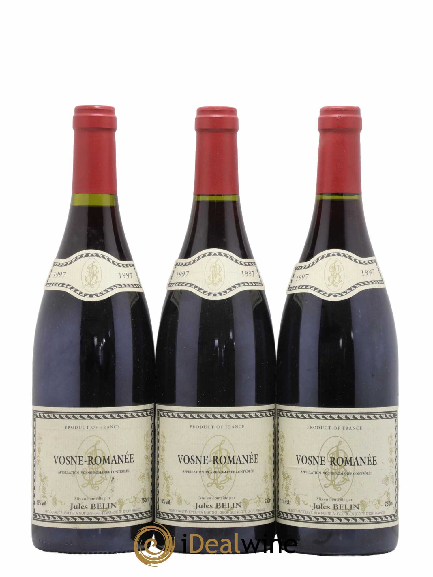 Vosne-Romanée Domaine Jules Belin 1997 - Lot de 3 bouteilles - 0