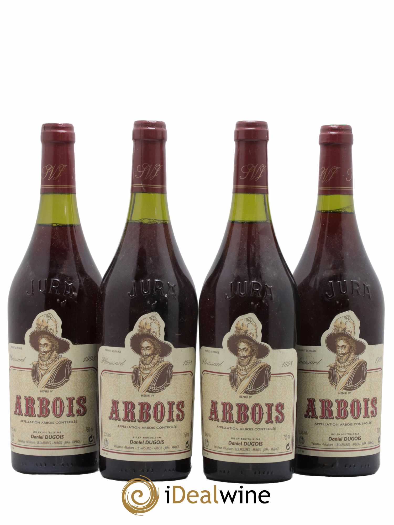 Arbois Ploussard Domaine Daniel Dugois 1998 - Lot de 4 bouteilles - 0