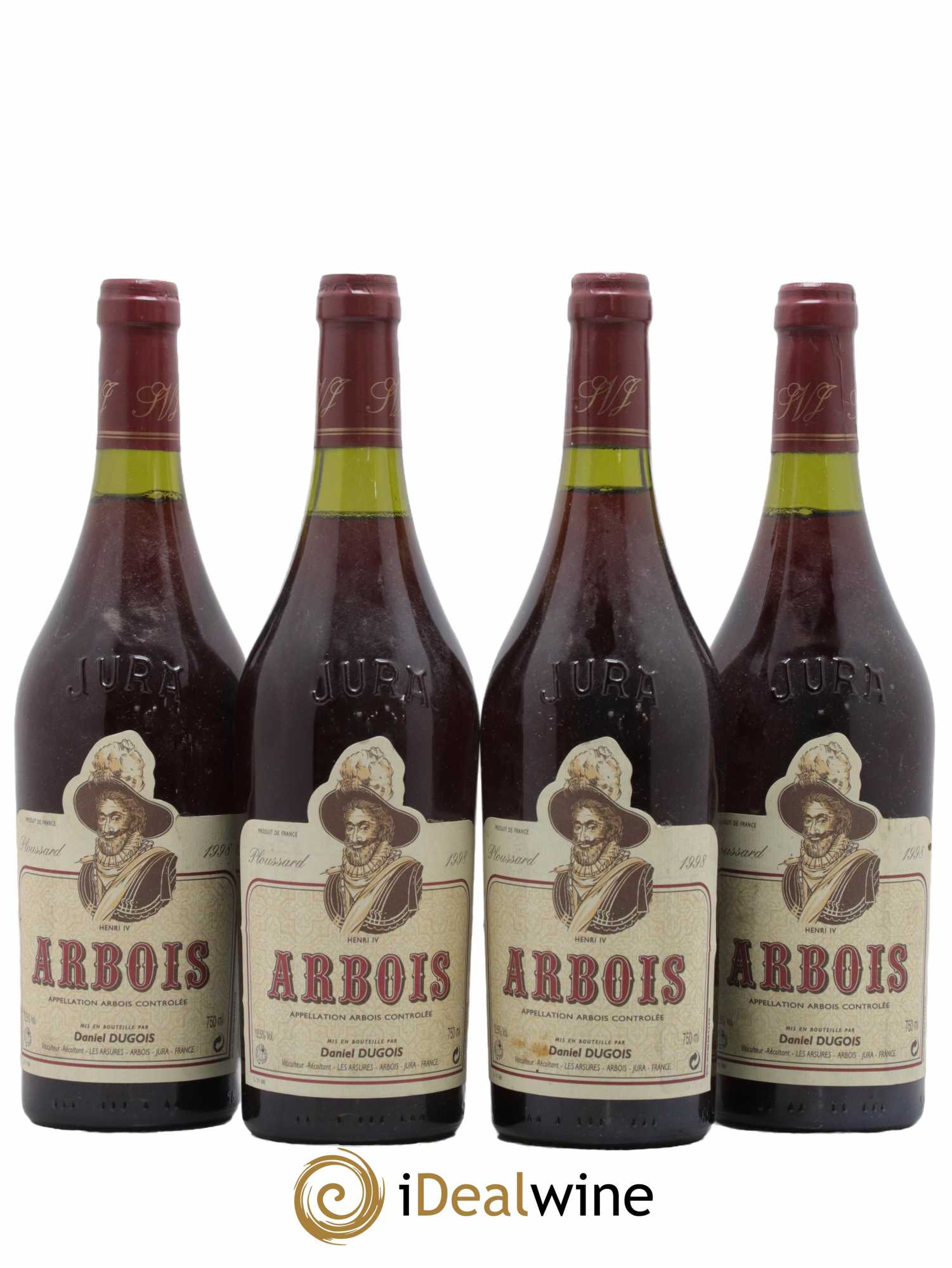 Arbois Ploussard Domaine Daniel Dugois 1998 - Lot de 4 bouteilles - 0