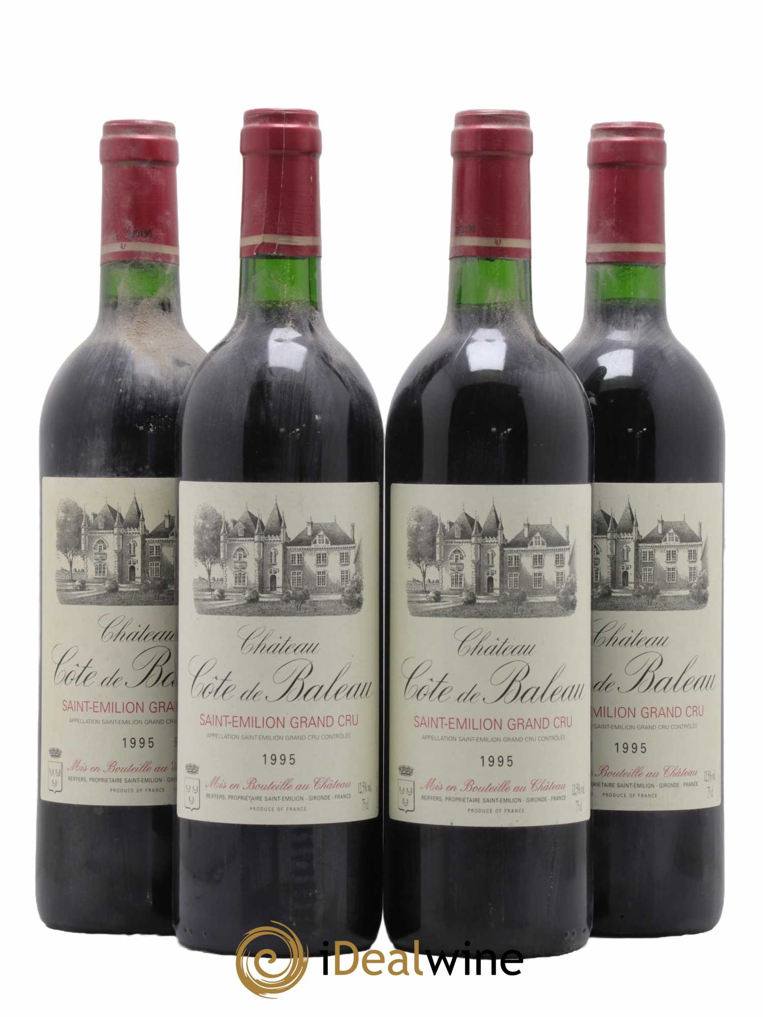 Château Côte de Baleau Grand Cru Classé 1995 - Lot de 4 bouteilles - 0