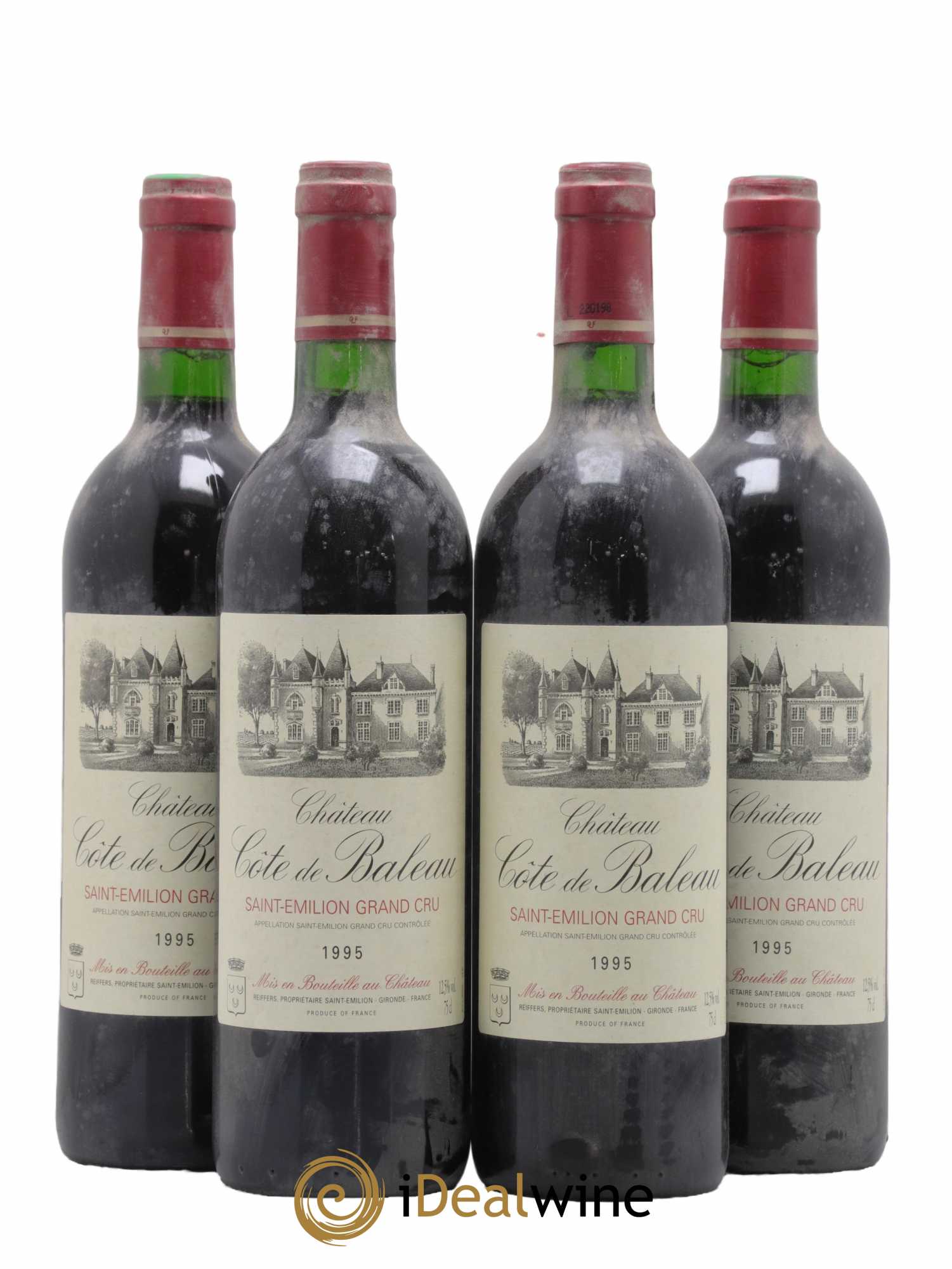 Château Côte de Baleau Grand Cru Classé 1995 - Lot de 4 bouteilles - 0