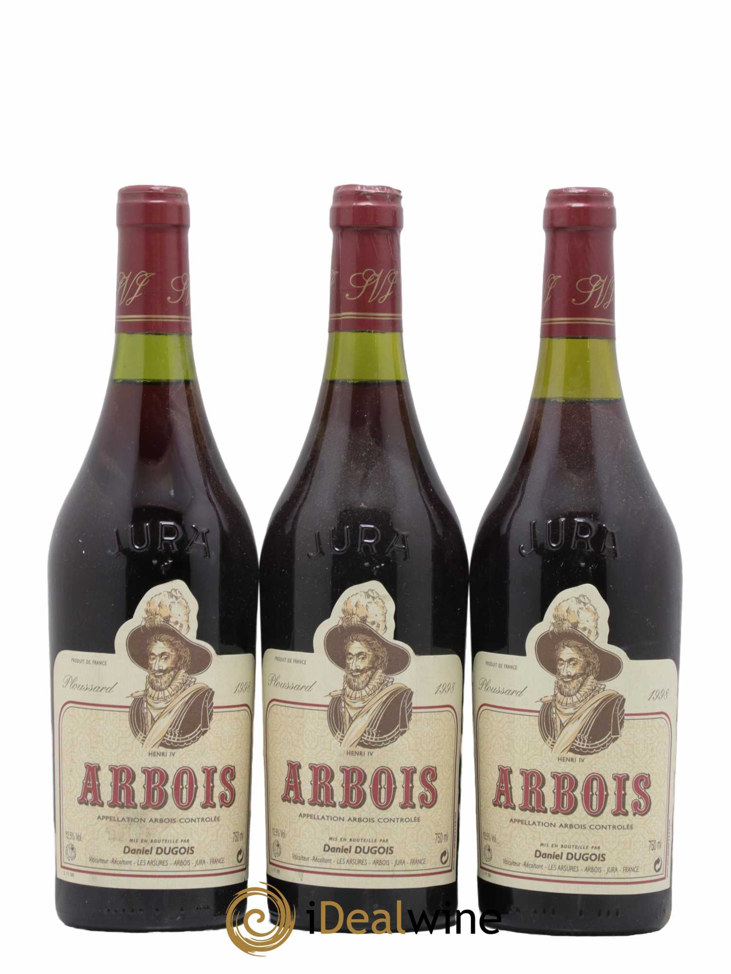 Arbois Ploussard Domaine Daniel Dugois 1998 - Lot de 3 bouteilles - 0