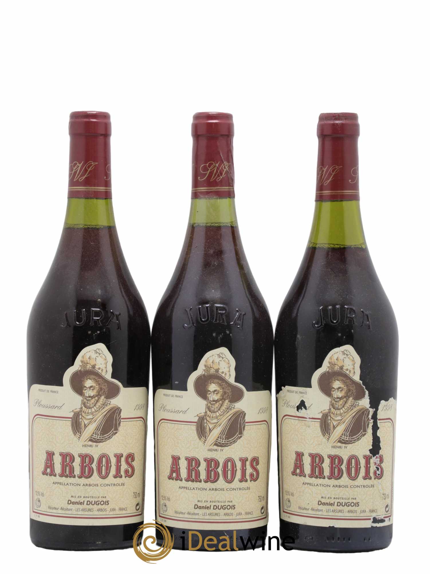Arbois Ploussard Domaine Daniel Dugois 1998 - Lot de 3 bouteilles - 0