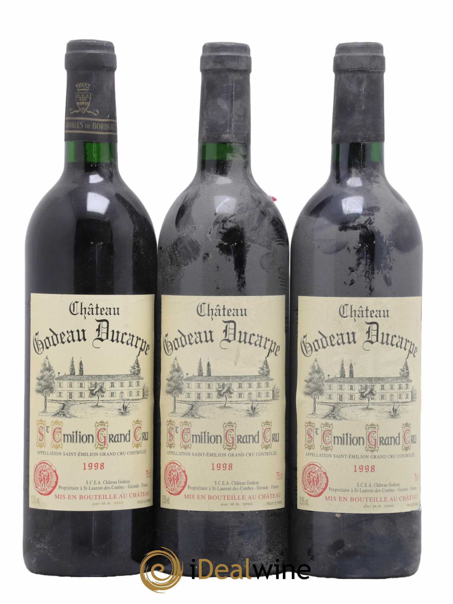 Saint-Émilion Grand Cru Château Godeau Ducarpe 1998 - Lot de 6 bouteilles - 2