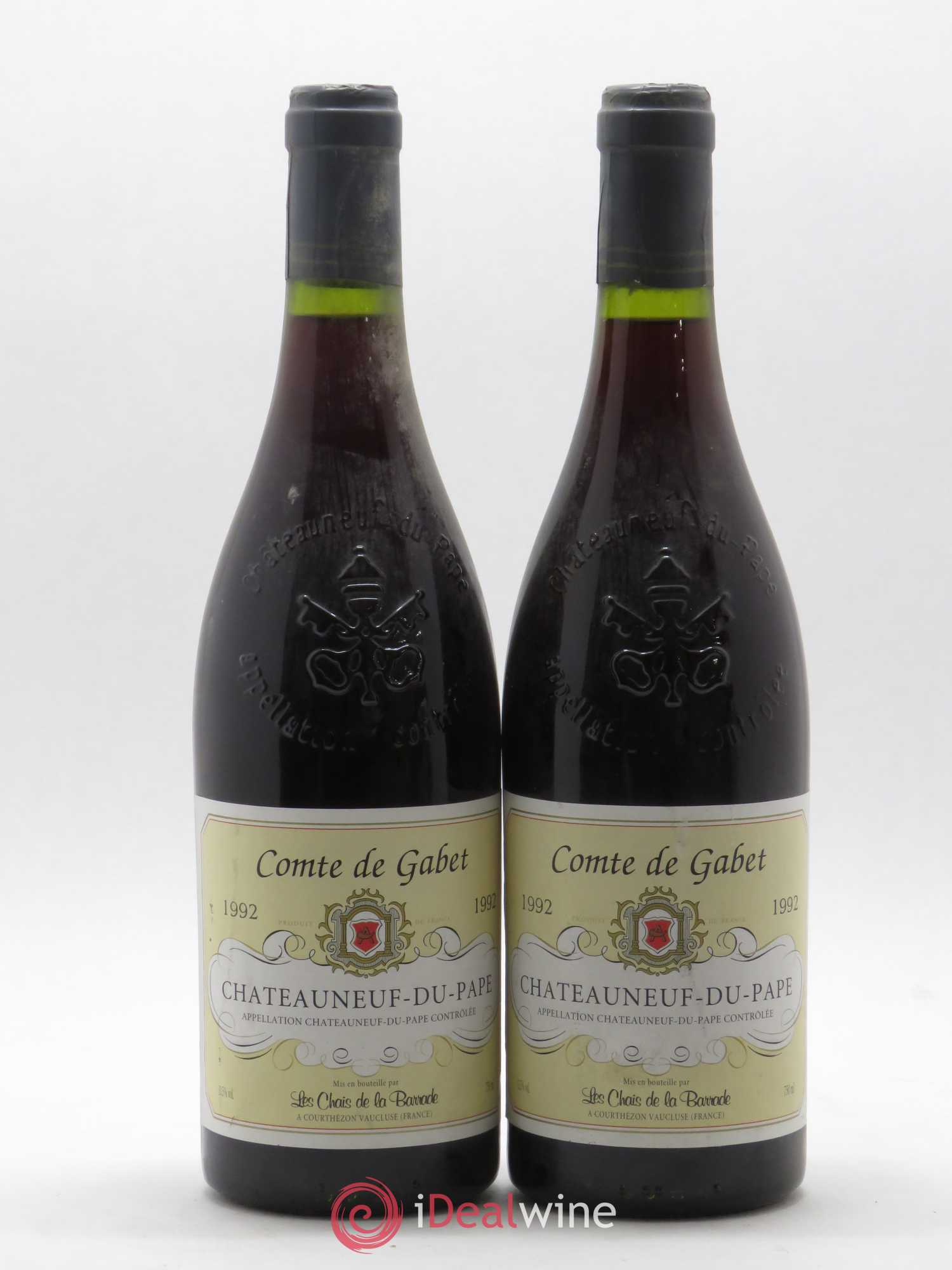 Châteauneuf-du-Pape Comte de Gabet Les Chais de la Barrade 1992 - Posten von 2 Flaschen - 0
