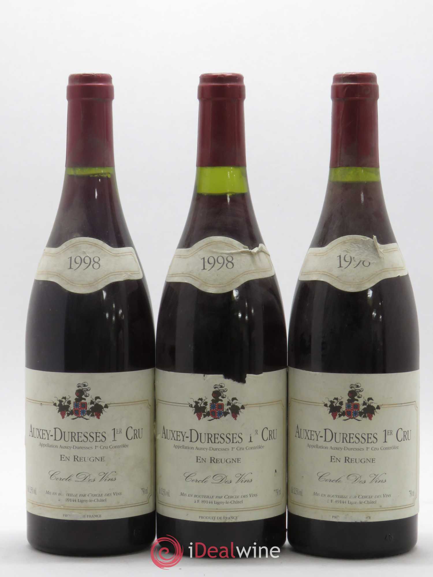 Auxey-Duresses 1er Cru En Reugne Cercle des Vins 1998 - Posten von 3 Flaschen - 0