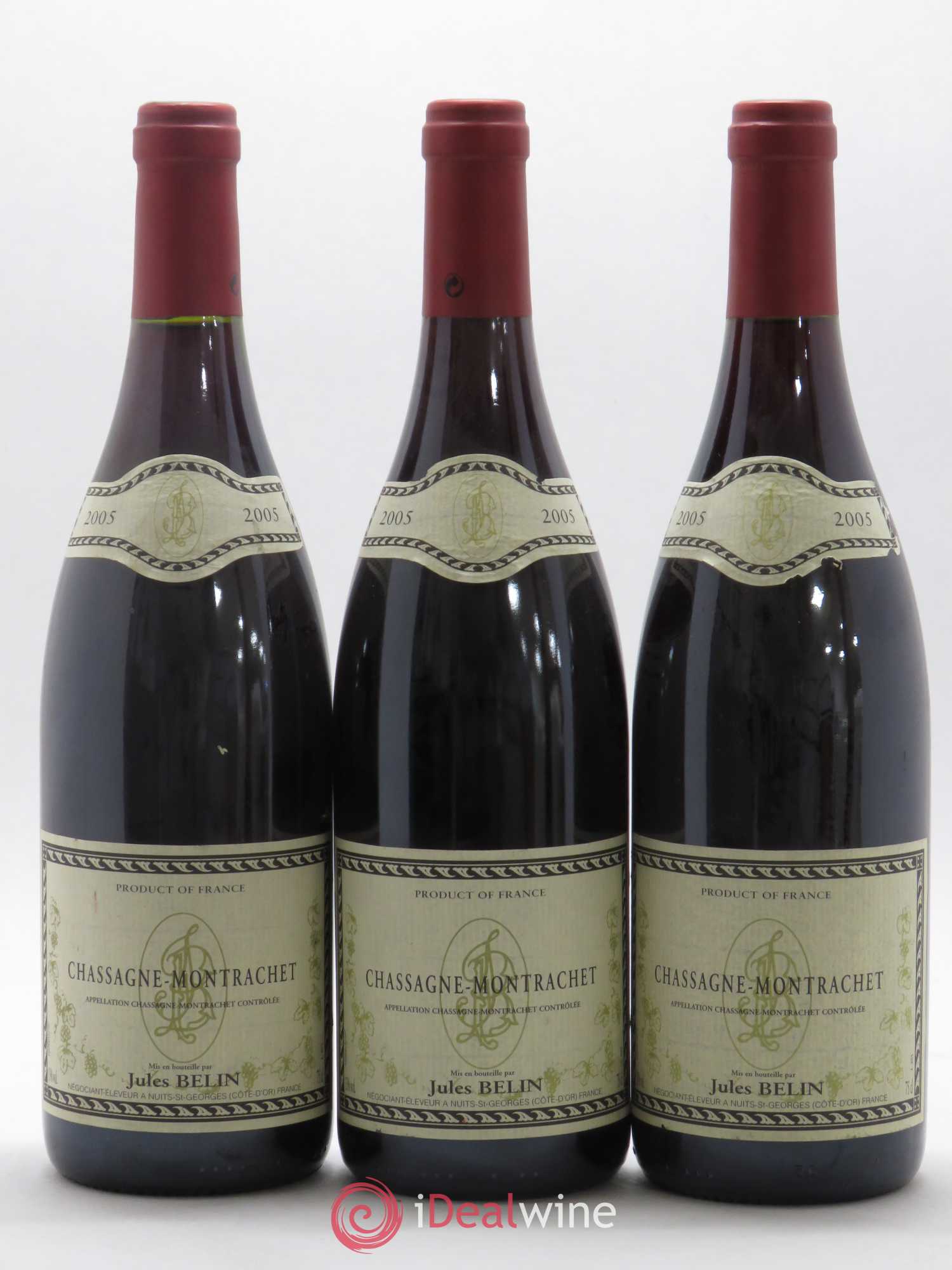 Chassagne-Montrachet Jules Belin 2005 - Lot de 3 bouteilles - 0