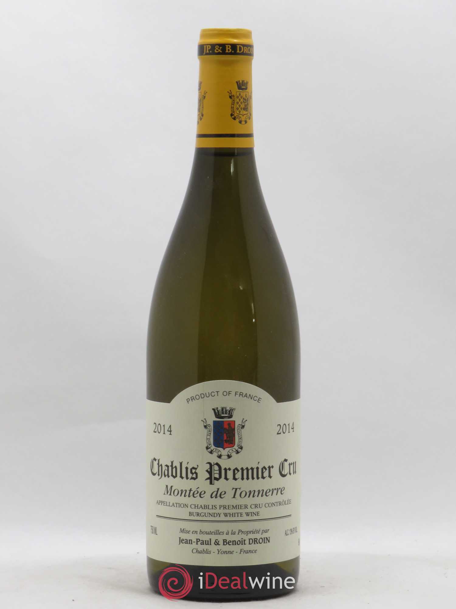 Chablis 1er Cru Montée de Tonnerre Jean-Paul & Benoît Droin (Domaine) 2014 - Lot de 1 bouteille - 0