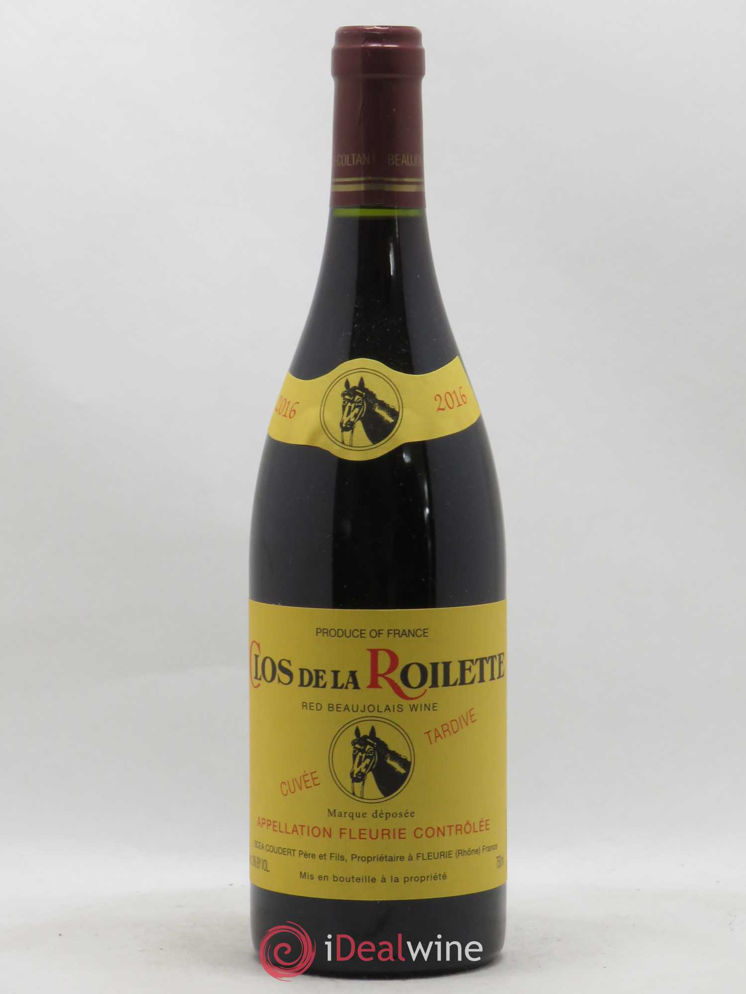 Fleurie Cuvée Tardive Clos de la Roilette 2016 - Lot de 1 bouteille - 0