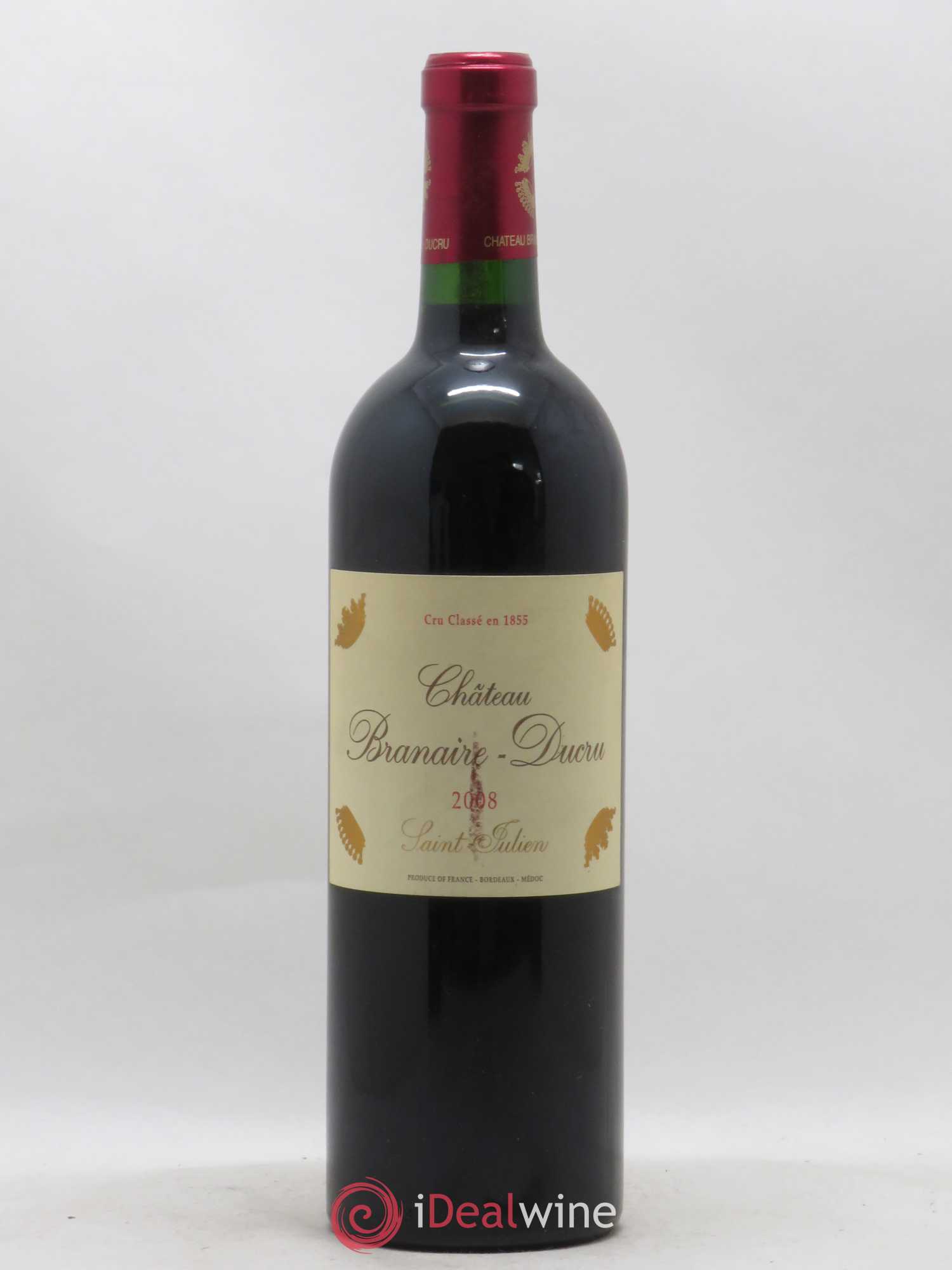 Château Branaire Ducru 4ème Grand Cru Classé 2008 - Lot de 1 bouteille - 0