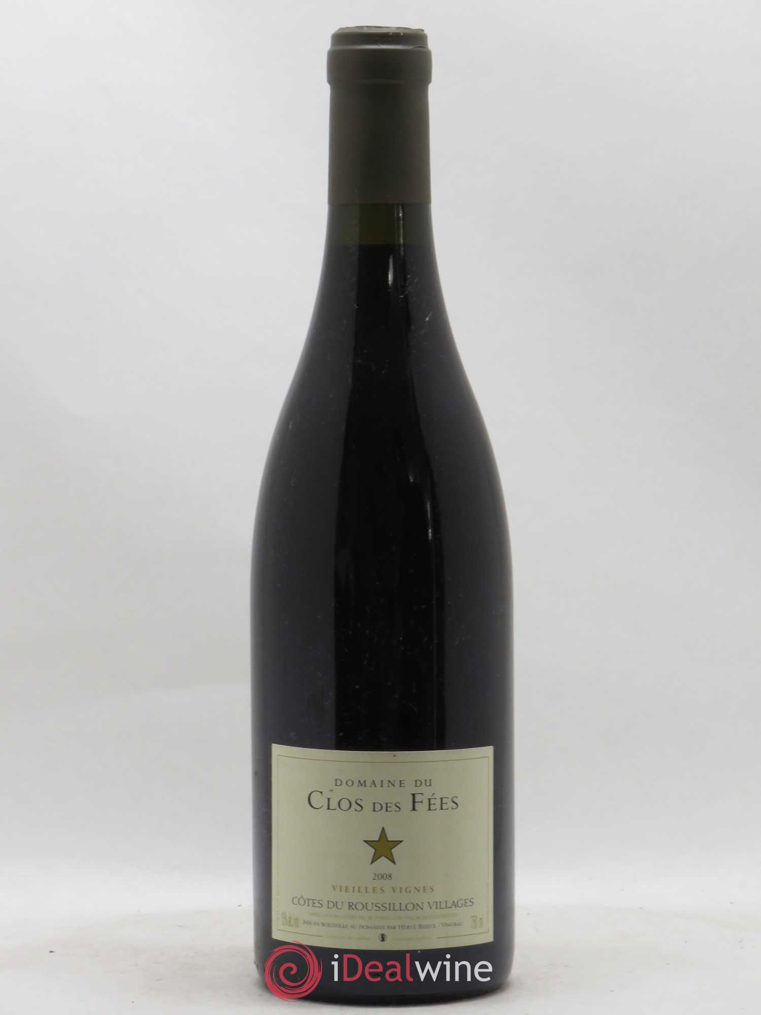 Côtes du Roussillon Villages Clos des Fées Vieilles vignes Hervé Bizeul 2008 - Lot de 1 bouteille - 0