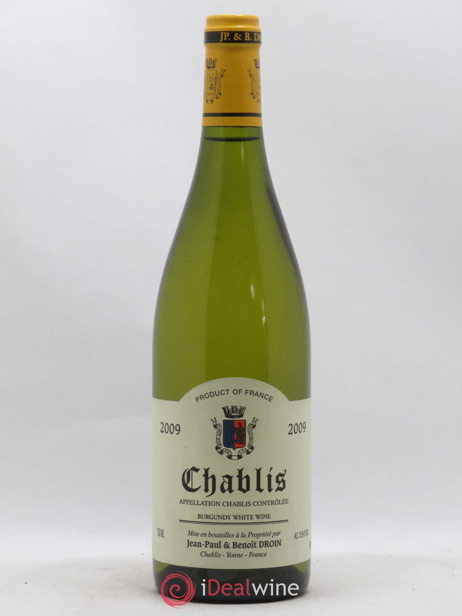 Chablis Jean-Paul & Benoît Droin (Domaine) 2009 - Lot de 1 bouteille - 0