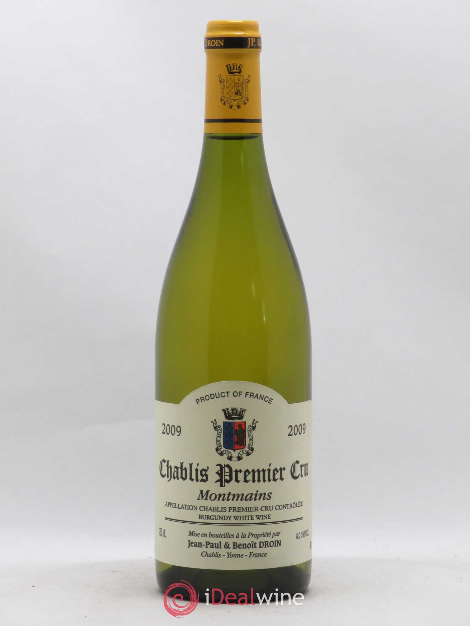 Chablis 1er Cru Montmains Jean-Paul & Benoît Droin (Domaine) 2009 - Lot de 1 bouteille - 0