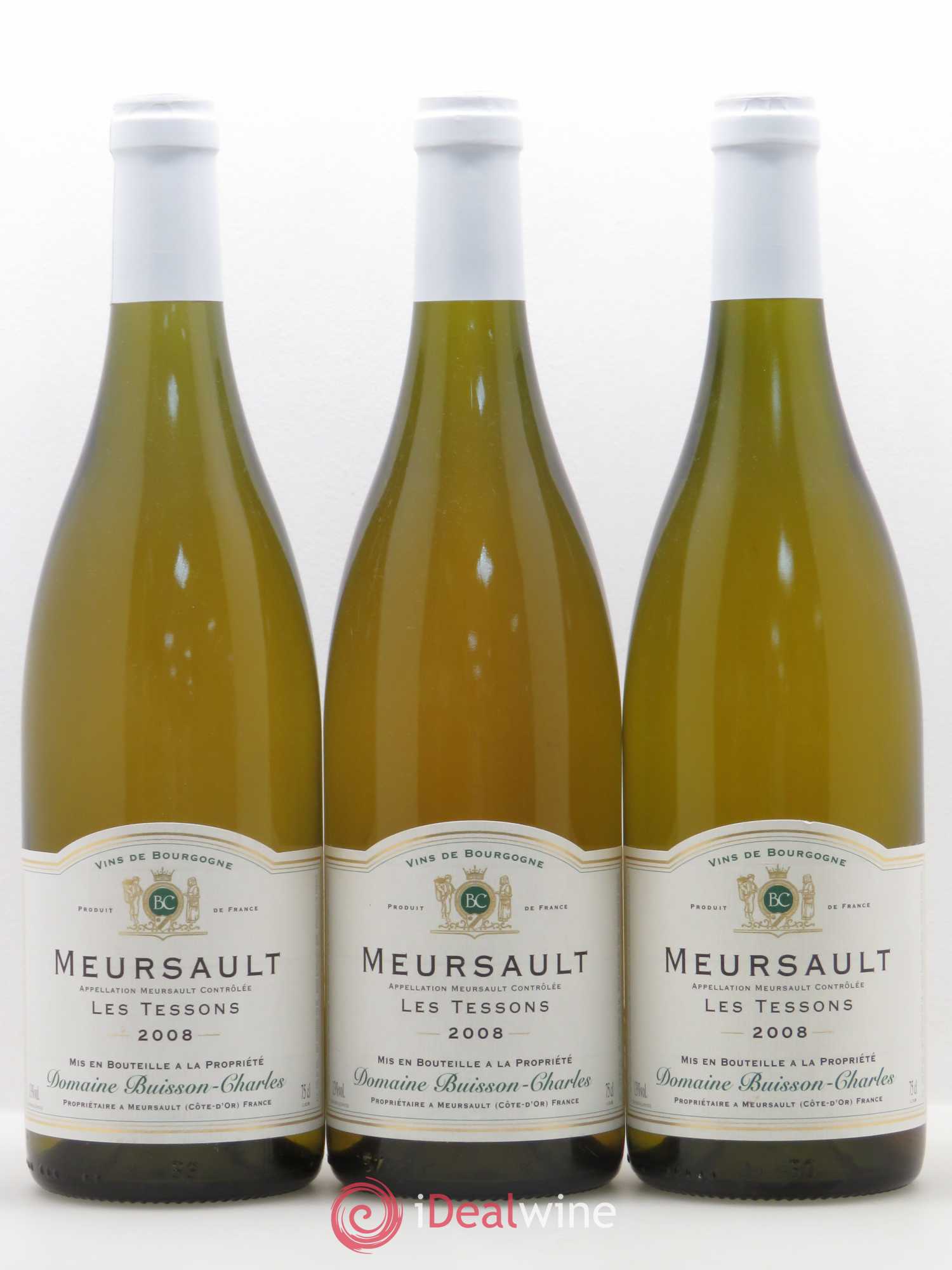 Meursault Les Tessons Domaine Buisson Charles 2008 - Posten von 3 Flaschen - 0
