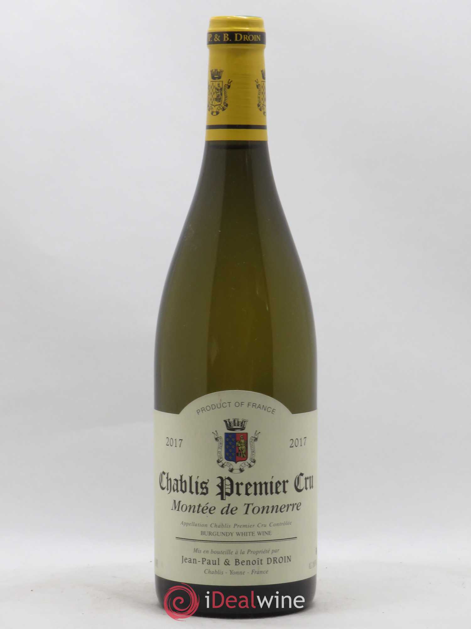 Chablis 1er Cru Montée de Tonnerre Jean-Paul & Benoît Droin (Domaine) 2017 - Posten von 1 Flasche - 0