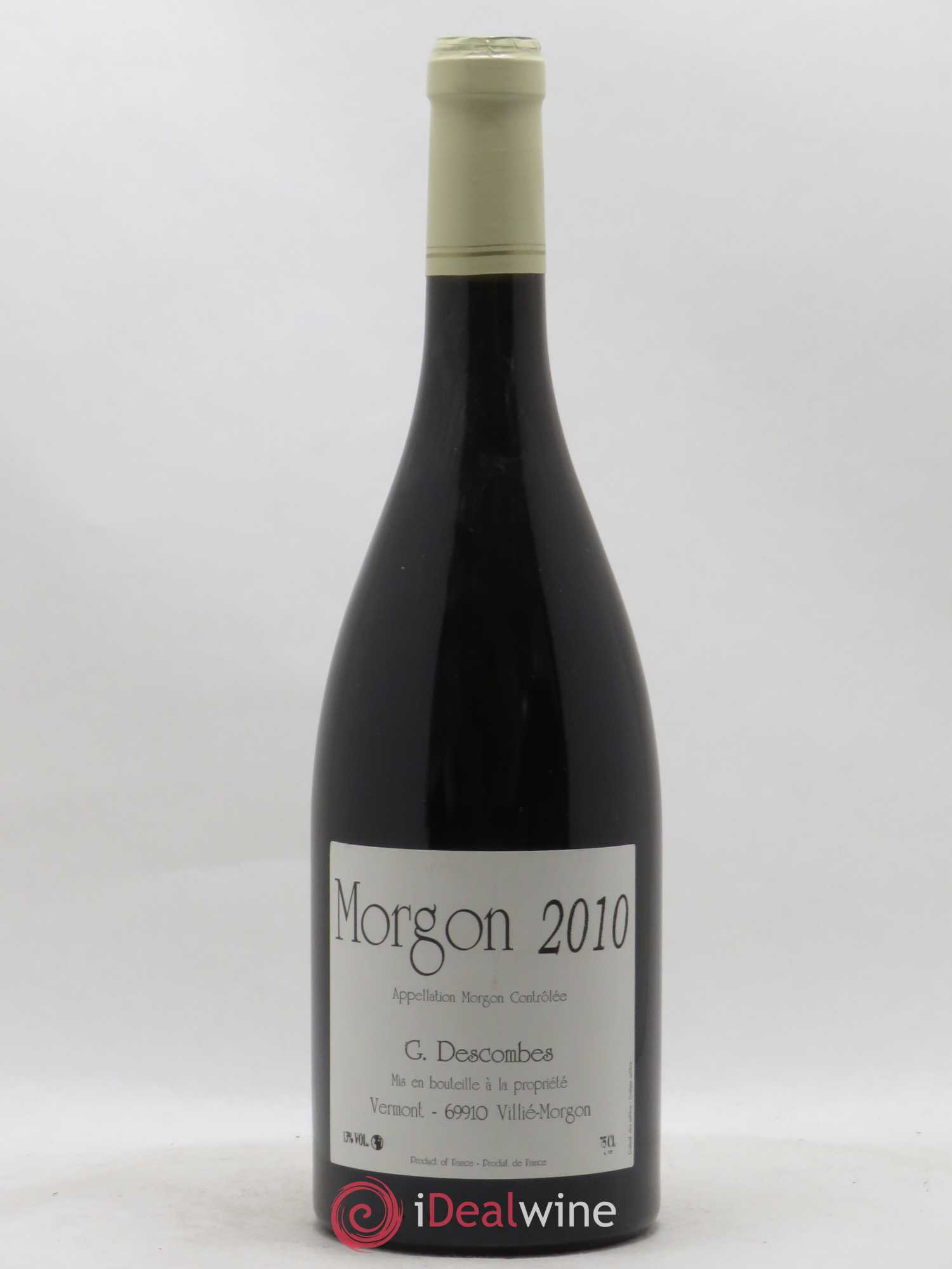 Morgon Vieilles vignes Georges Descombes (Domaine) 2010 - Lot de 1 bouteille - 0