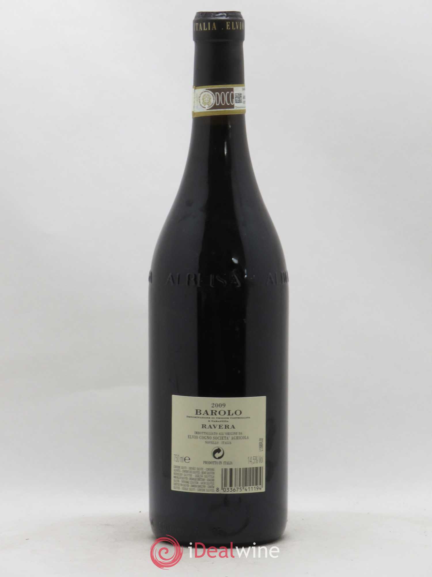 Barolo Ravera Cogno Elvio 2009 - Lot de 1 bouteille - 1