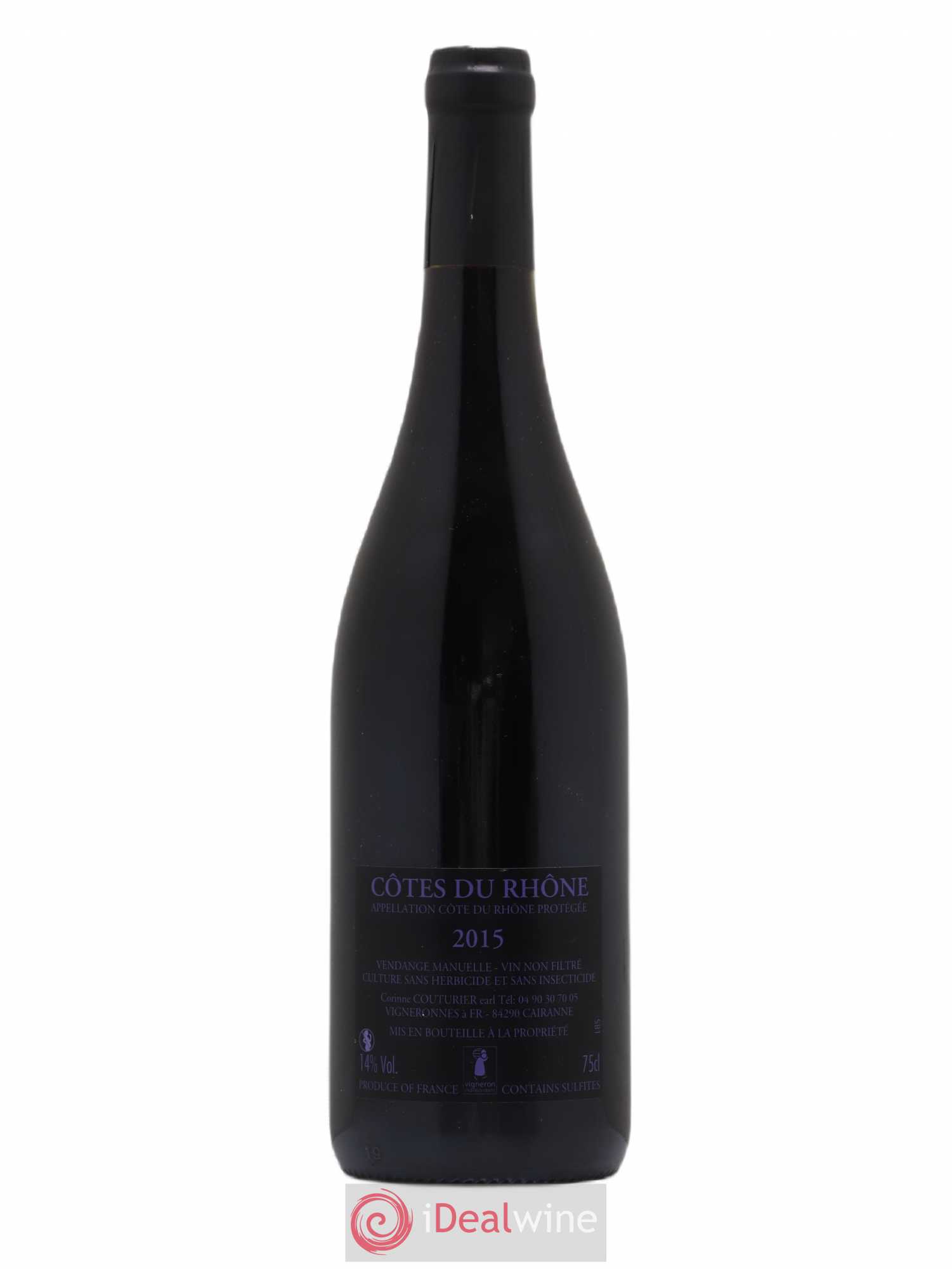 Côtes-du-Rhône Syrah Domaine Rabasse Charavin 2015 - Posten von 1 Flasche - 1