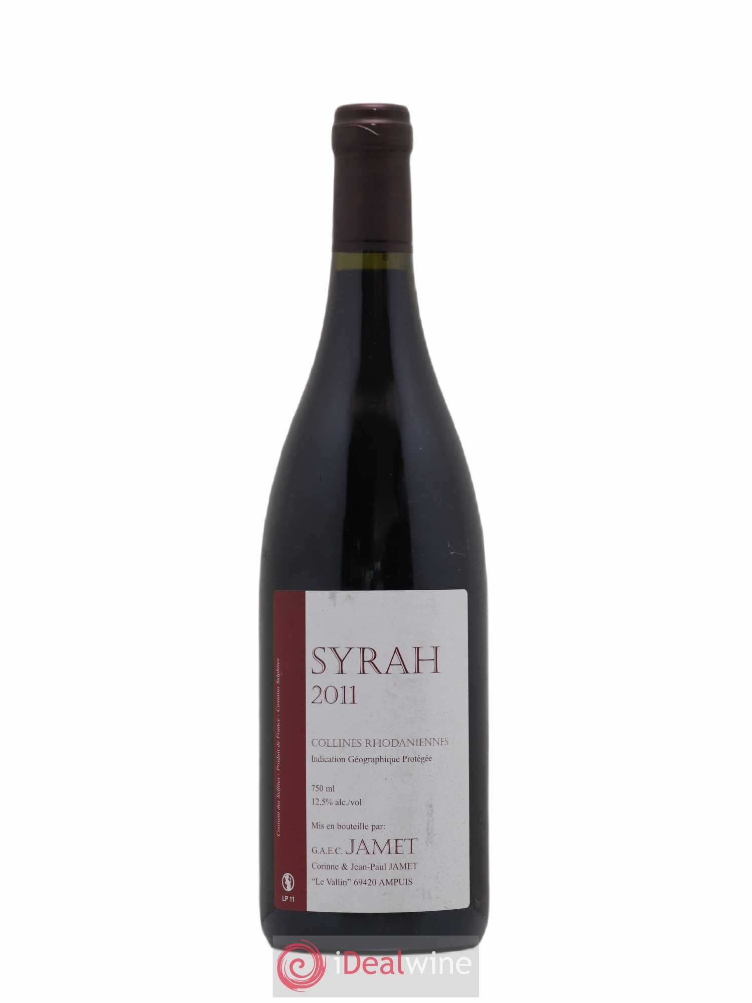 Collines Rhodaniennes Syrah Jamet (Domaine) 2011 - Lot de 1 bouteille - 0