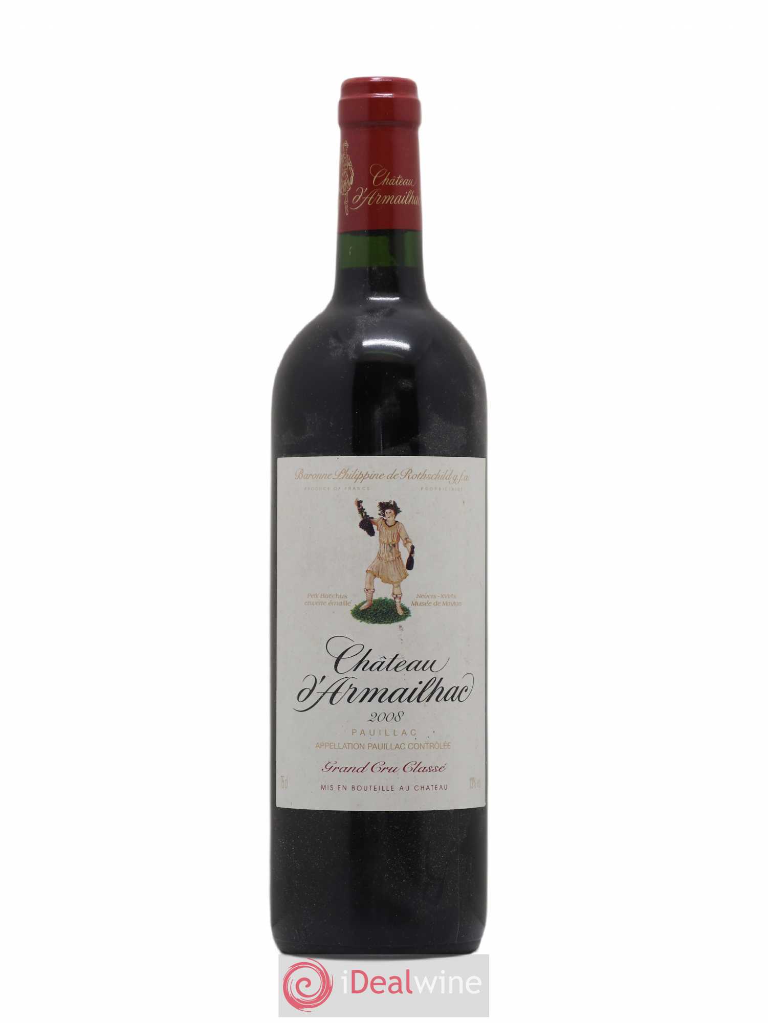 Château d' Armailhac - Mouton Baron(ne) Philippe 5ème Grand Cru Classé 2008 - Lot de 1 bouteille - 0