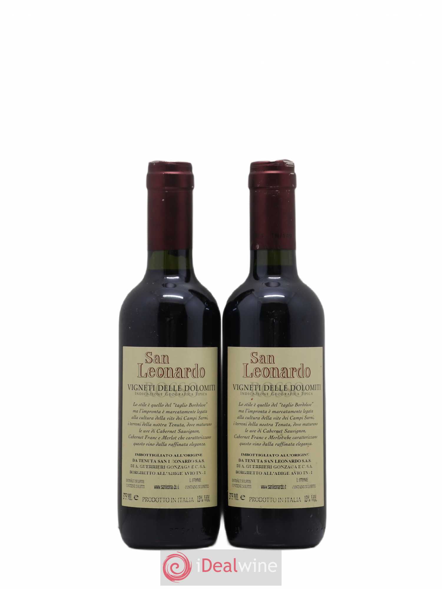 Italie Vigneti delle Dolomiti IGT San Leonardo 2007 - Posten von 2 Demi-Flaschen - 1