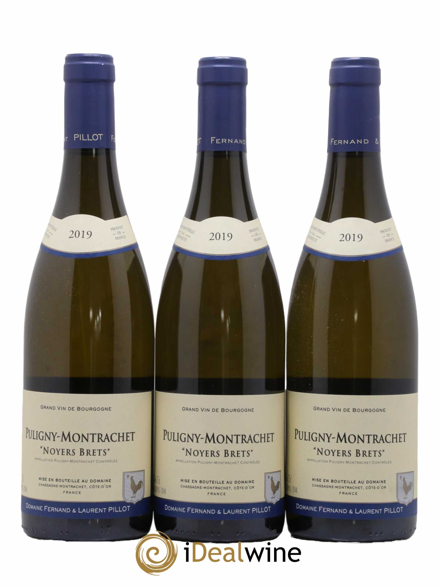 Puligny-Montrachet Noyers Brets Fernand & Laurent Pillot 2019 - Lot de 3 bouteilles - 0