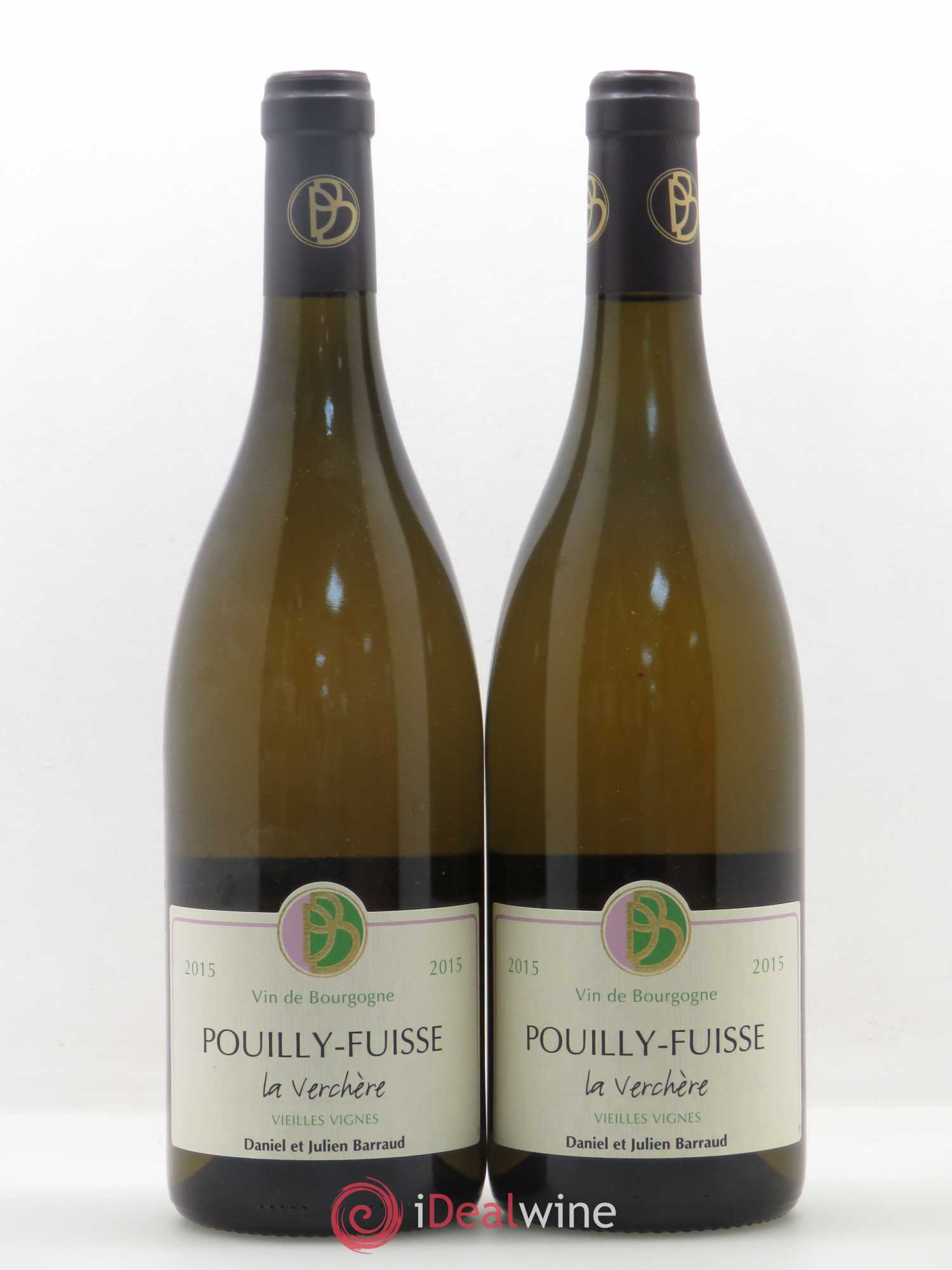Pouilly-Fuissé La Verchère vieilles vignes Domaine Barraud 2015 - Posten von 2 Flaschen - 0