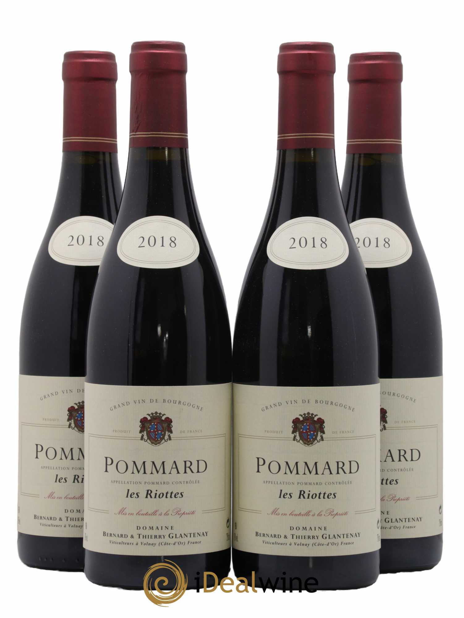 Pommard Les Riottes Domaine Glantenay 2018 - Lot de 4 bouteilles - 0