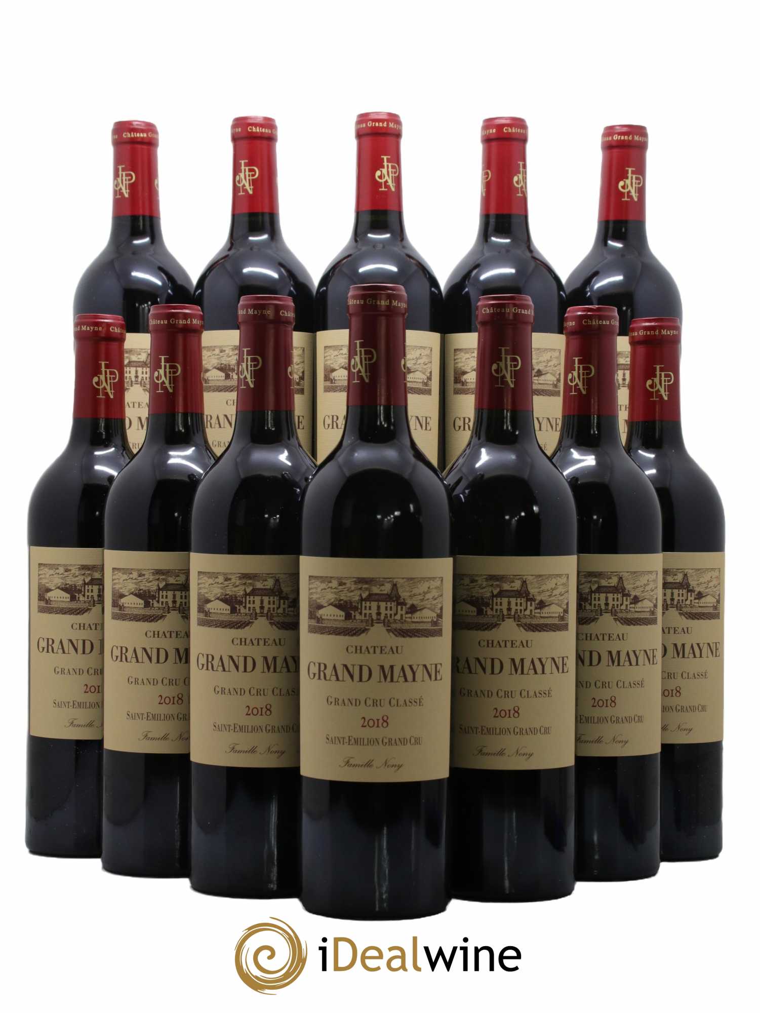 Château Grand Mayne Grand Cru Classé 2018 - Lot de 12 bouteilles - 0