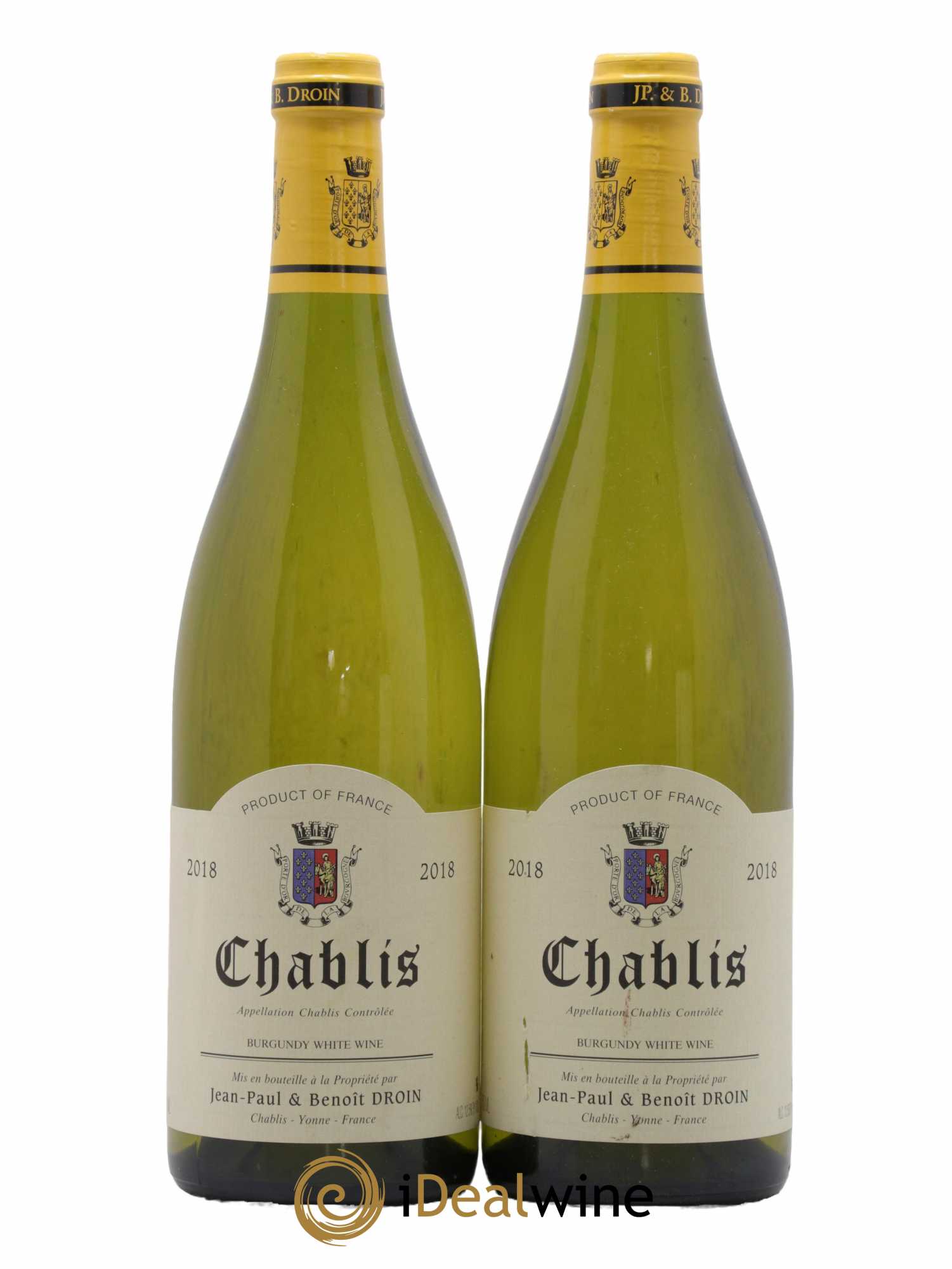 Chablis Jean-Paul & Benoît Droin (Domaine) 2018 - Lot de 2 bouteilles - 0