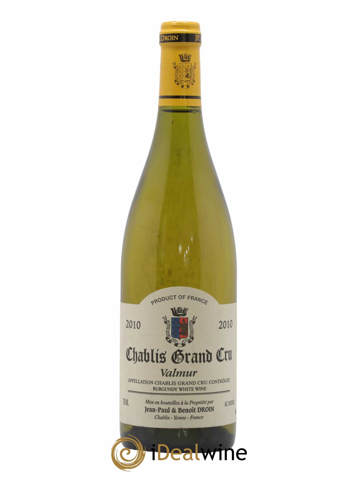 Chablis Grand Cru Valmur Jean-Paul & Benoît Droin (Domaine) 2010 - Lot de 1 bouteille - 0