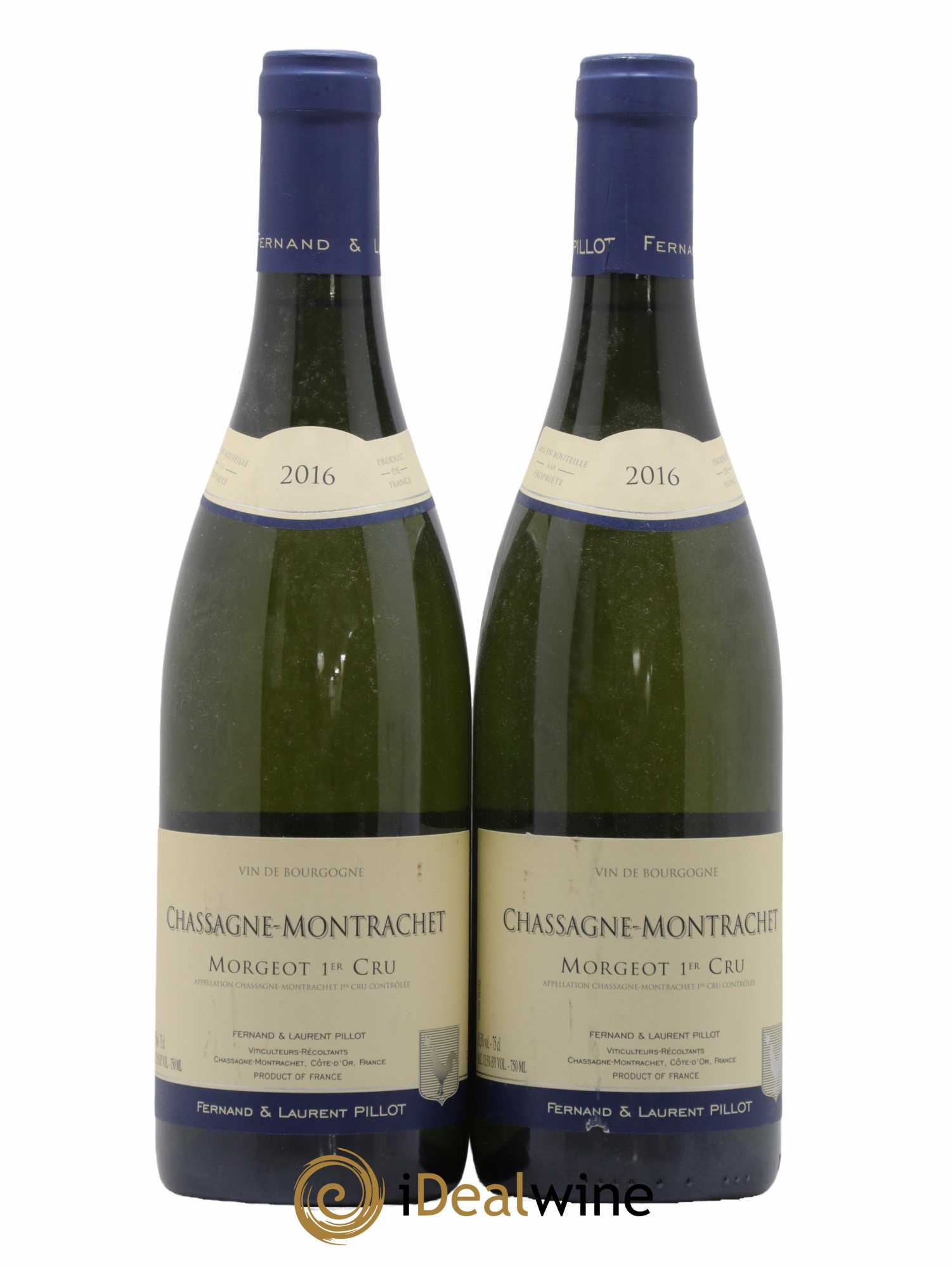 Chassagne-Montrachet 1er Cru Morgeot Fernand et Laurent Pillot 2016 - Lot de 2 bouteilles - 0