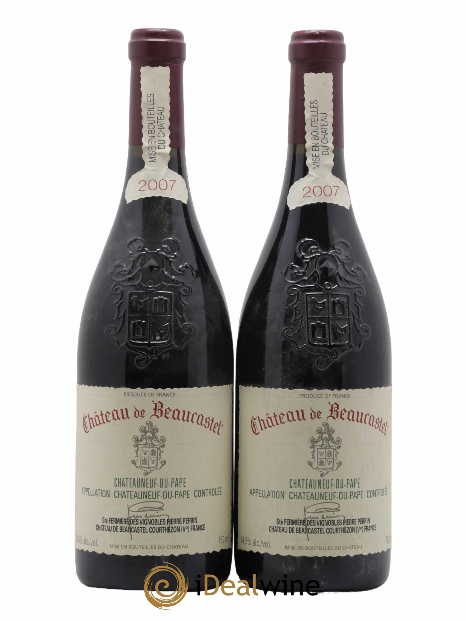 Châteauneuf-du-Pape Château de Beaucastel Famille Perrin 2007 - Lot de 2 bouteilles - 0